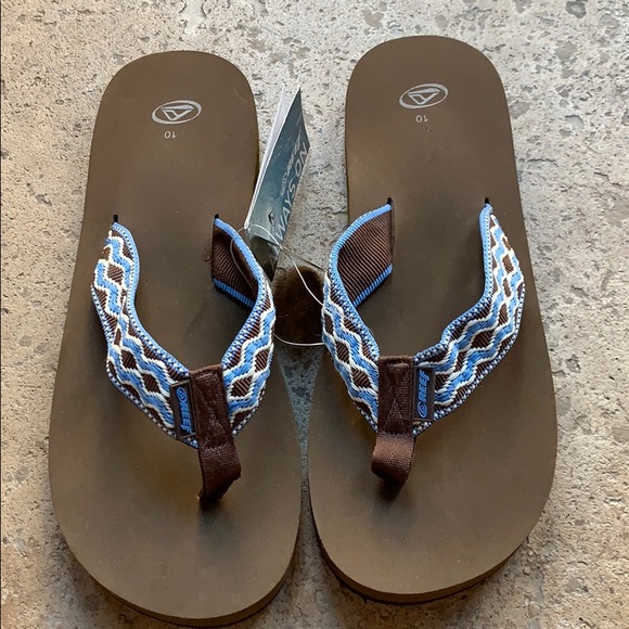 Reef Other - New Men’s Reef flip flops Size 10 9.5 brown blue